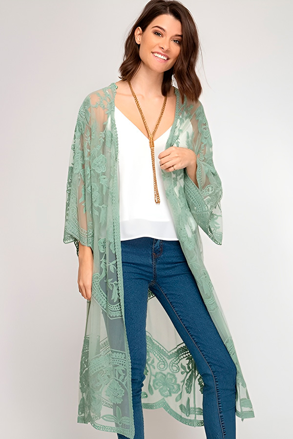Kimono Flower Lace - Imagen 3