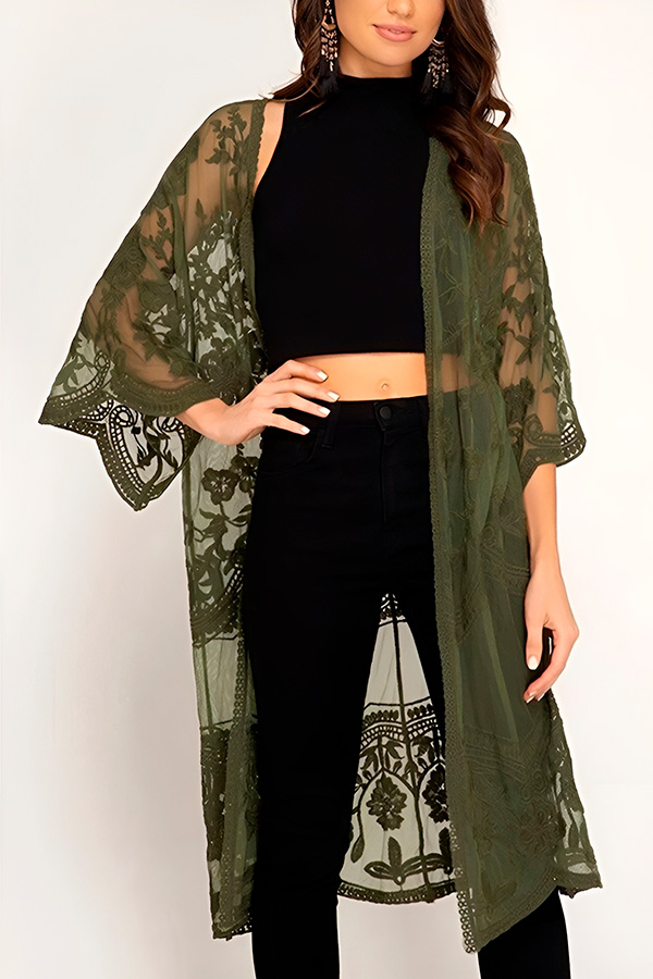 Kimono Flower Lace - Imagen 4